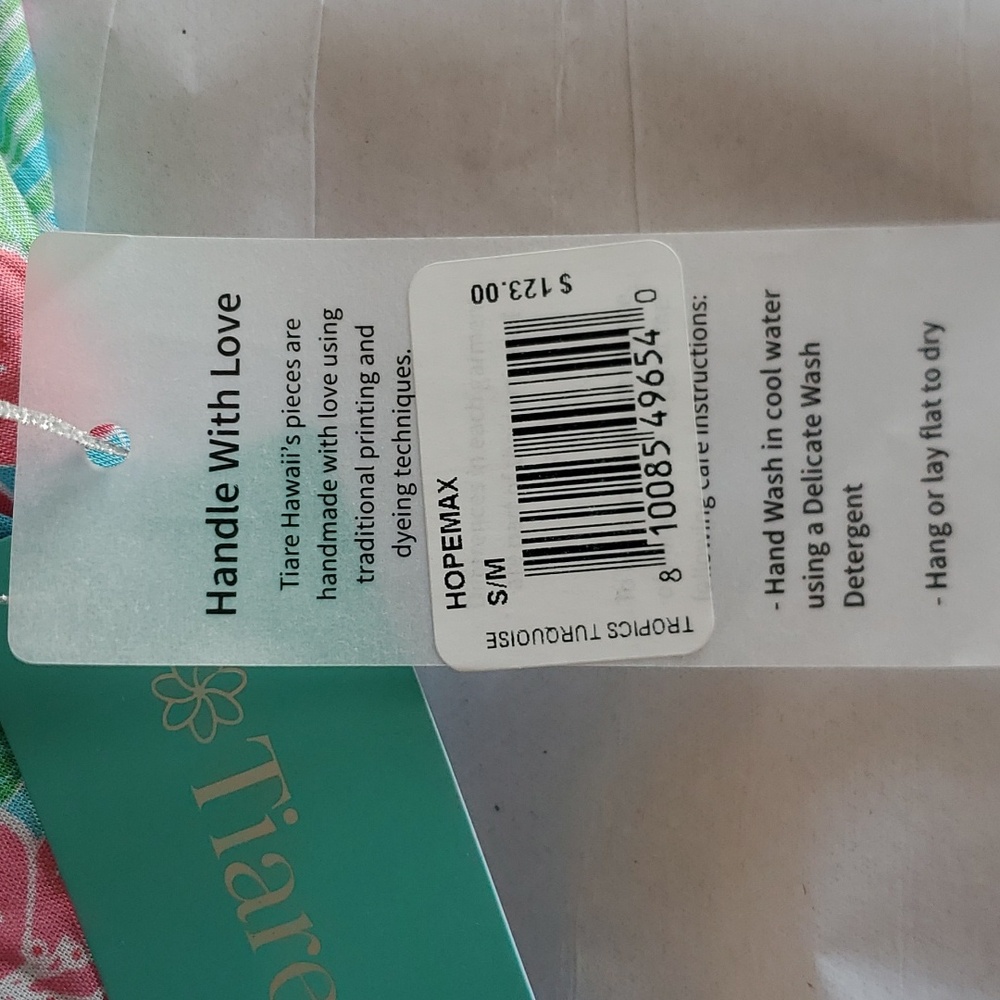 NWT Tiare Hawaii Hope maxi dress S/M Tropics Turquoise resort wear for women - Picture 4 of 6